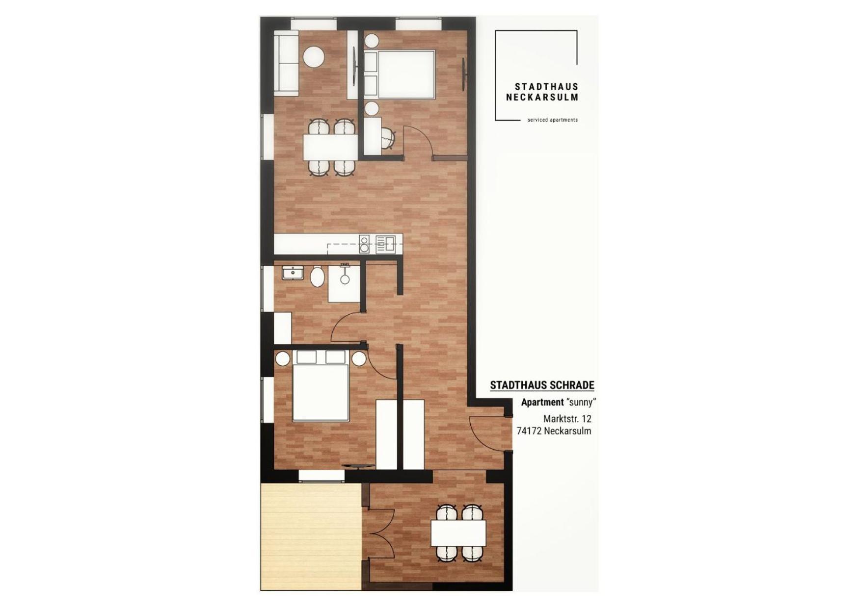 Stadthaus Neckarsulm Serviced Apartments - Stadthaus Schrade Exteriér fotografie